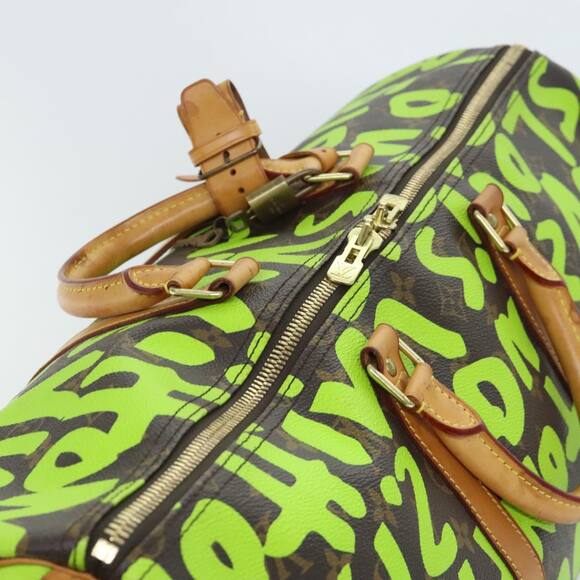 LOUIS VUITTON Monogram Graffiti Keepall 50 Boston Bag Vert M93700 - Picture 6 of 16